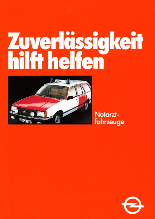  Rekord E Zuverlässigkeit hilft helfen<br>Notarztfahrzeuge 10/1980