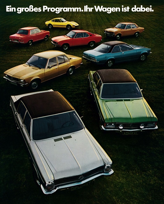  Modellprogramm Ein großes Programm. Ihr Wagen ist dabei. 09/1972