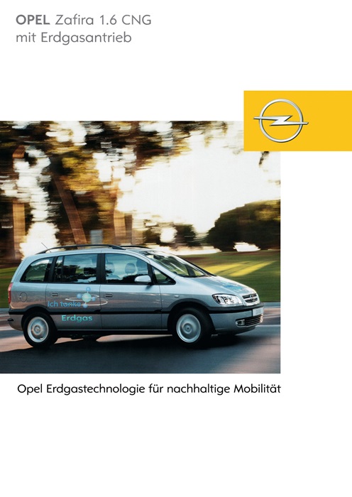  Zafira A Zafira 1.6 CNG mit Erdgasantrieb 03/2003