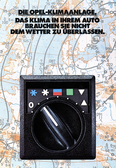  Ascona B Opel-Klimaanlage. Das Klima in Ihrem Auto brauchen Sie nicht dem Wetter zu überlassen. 07/1979
