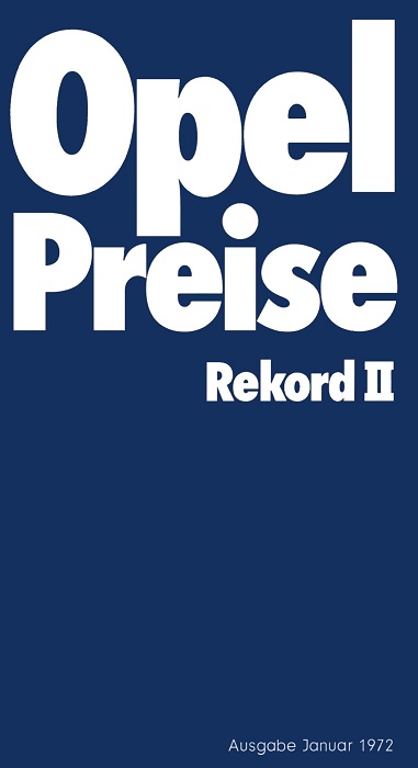  Rekord D Rekord II 01/1972