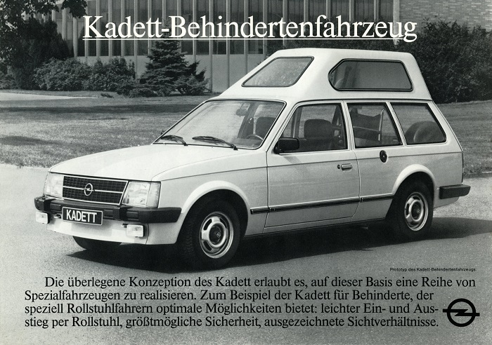 Kadett D Kadett Behindertenfahrzeug 09/1981