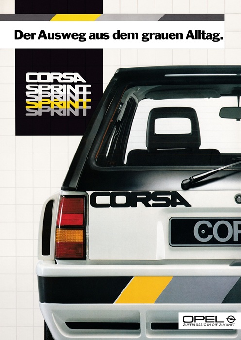  Corsa A Der Ausweg aus dem grauen Alltag.<br>Corsa Sprint 04/1985