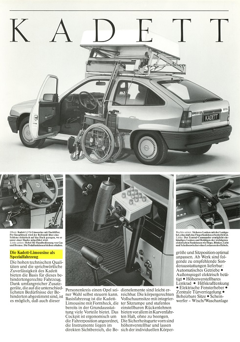  Kadett E Kadett Spezialfahrzeug 07/1987