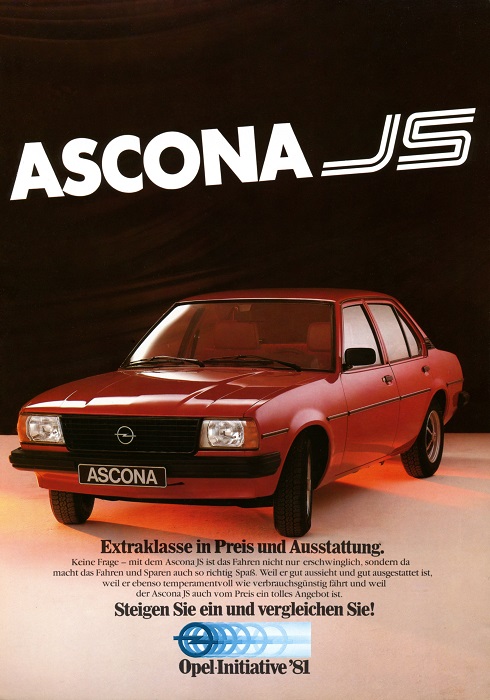 Broschüre Ascona B Ascona JS 02/1981
