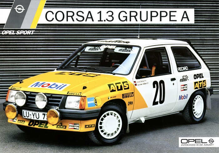 Broschüre Corsa A Corsa 1.3 Gruppe A 09/1985
