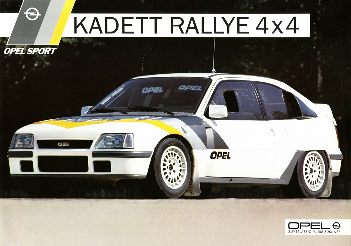 Broschüre Kadett E Kadett Rallye 4x4 09/1985