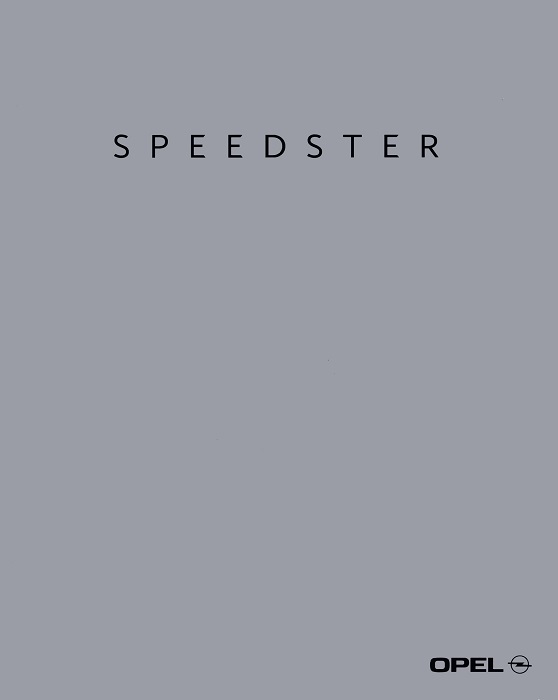 Broschüre Speedster Speedster 10/2000